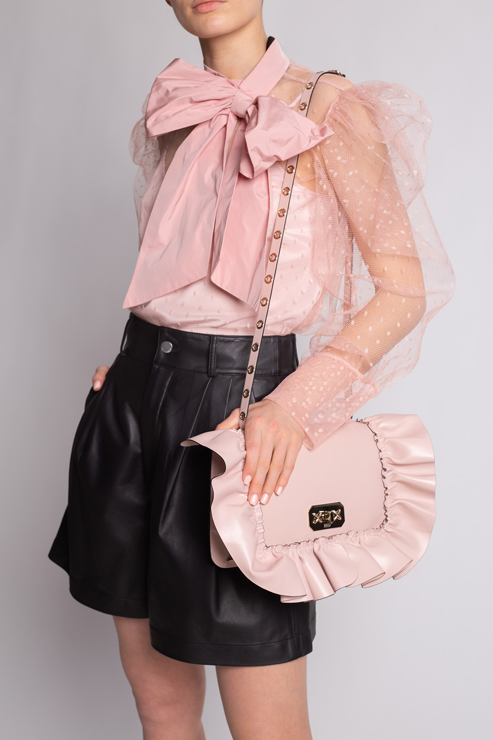 Red valentino ruffle bag new arrivals